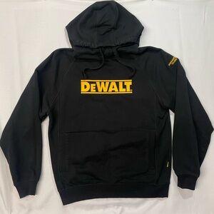 Dewalt Hoodie Mens Medium Black Outdoor Heavy Duty Workwear Pullover